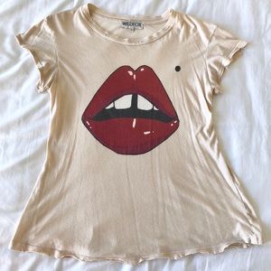 Wildfox Couture Lips Teeth Marilyn Halloween Shirt